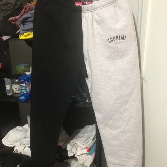 supreme split sweatpants